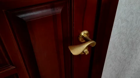 The man open the door. Stock Footage 154383409