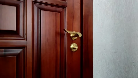 The man open the door. Stock Footage 154399797
