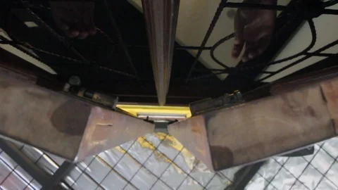 Man open the window in sunlight Stock Footage 122048565