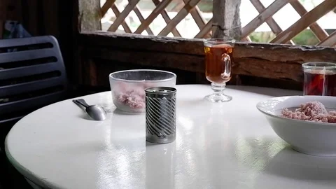 The man opened the can Video stock 122157764