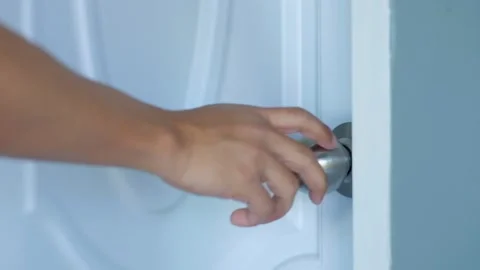 The man opened the door to the room Stock Footage 149052003