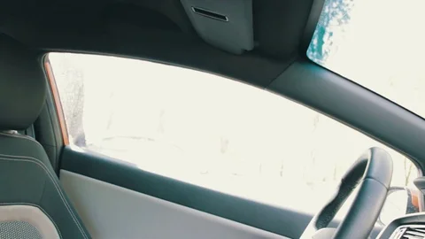 Man opening and closing car door Stock Footage 80611355