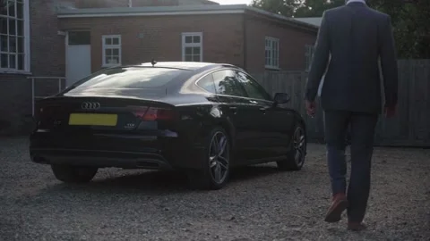 Man Opening Audi A7 H.264 Stock Footage 145976607