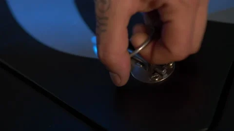 A man opening the hood of the car Stock Footage 200859584