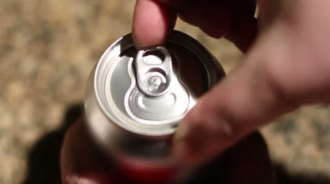 Man Opening Sode Can Stock Footage 23971337