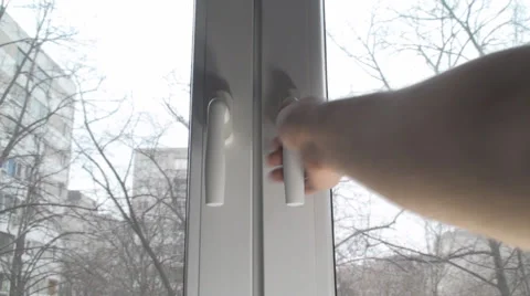 Man Opening Window Point Of View Shot Vídeos de archivo 36299834
