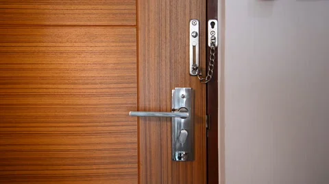 Man opens and closed the door. Stock Footage 52460973