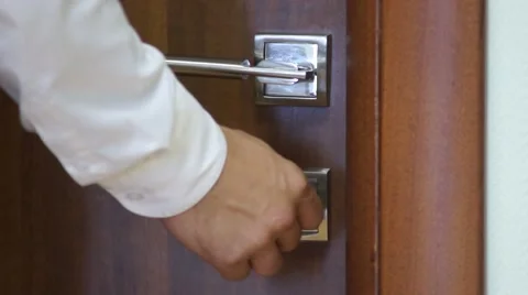 Man opens and closes the door Cabinet Stock Footage 40031324