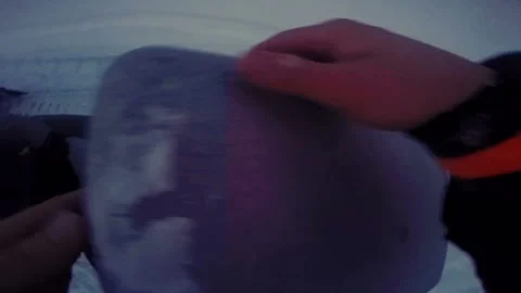 Man opens the box in which the drone lies Video stock 102161321