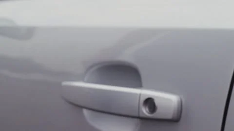 The man opens the car key. Stock-Footage 54336108