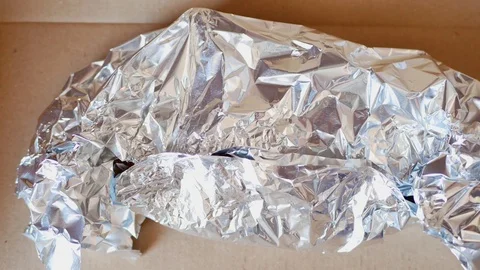 Man an opens the delivery box with fast food. Stock Footage 70402520