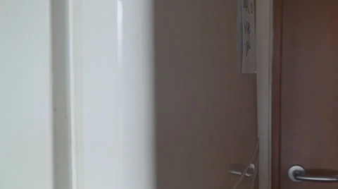 Man Opens Freezer Door Side Shot Stock Footage 36293824