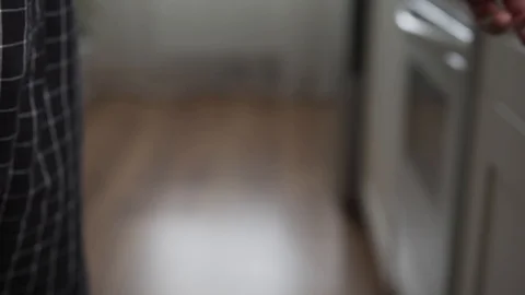 Man opens the kitchen drawer. organization of the space of cutlery in the ki Stock Footage 121312882