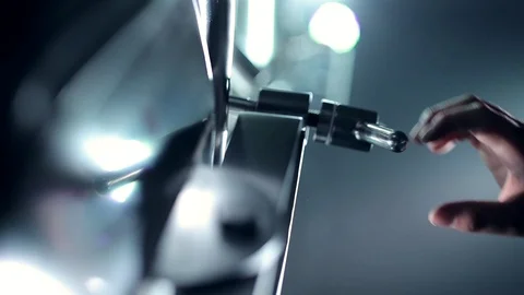 A man opens or closes a valve Stock Footage 124635508