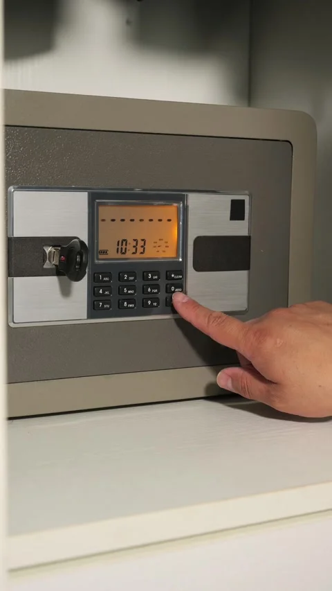 A man opens a safe and takes out Chinese cash,vertical video Stock Footage 277934651