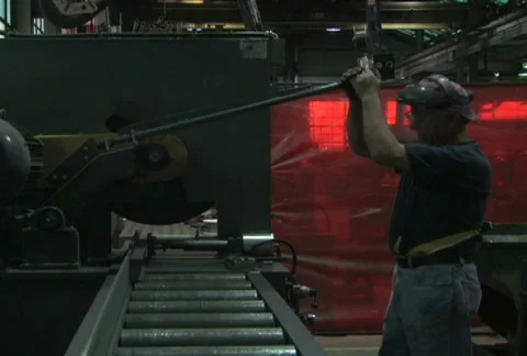 Man Operates Machine 2 Stock-Footage 284290