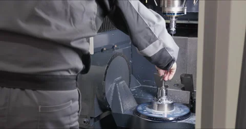 Man operating machine on factory 動画素材 171570110