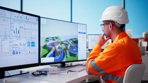 Man Operating Water Purification Machine, Ensuring Clean Water Stock Footage 340397063