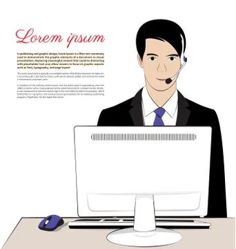 Man operator Stock Illustration