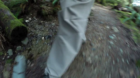 Man out hiking Stock Footage 35911224