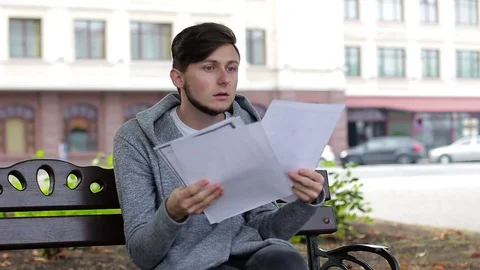 Man is outraged by the amount of work Stock Footage 79545441