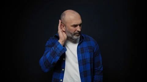 The man overhears the news. Stock Footage 147727981