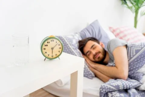 Man is overslept Stock Photos
