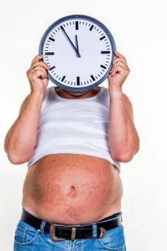 Man with overweight Stock Photos