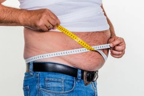 Man with overweight Stock Photos
