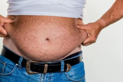 Man with overweight Stock Photos