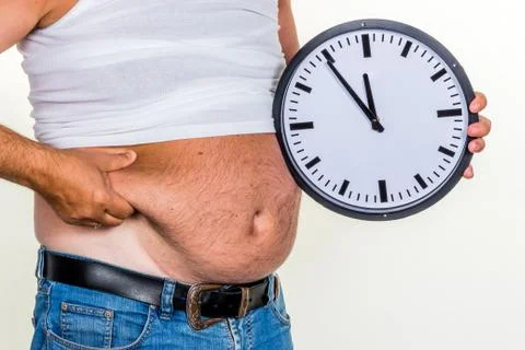 Man with overweight Stock Photos