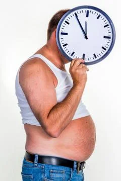 Man with overweight Stock Photos