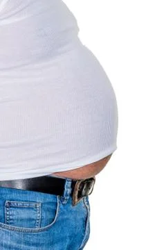 Man with overweight Stock Photos