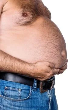 Man with overweight Stock Photos