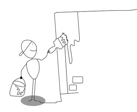 Man painter Stock Illustration