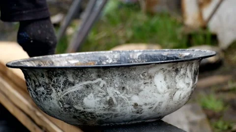 The man paints a board Stock Footage 63169332