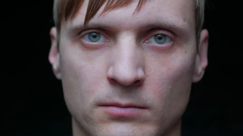 Man Pale Face Close Up Stock Footage 167609054