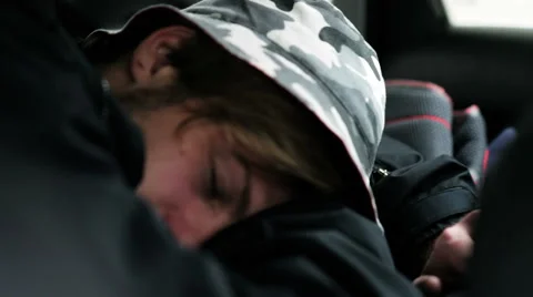 Man in a panama hat lay close-up Stock Footage 59852398