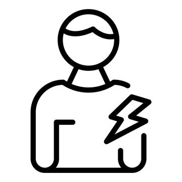 Man panic attack icon outline vector. Mental fear 库存插图