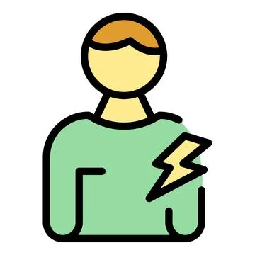 Man panic attack icon vector flat Stock Illustration