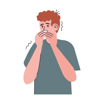 Man panic shock Stock Illustration