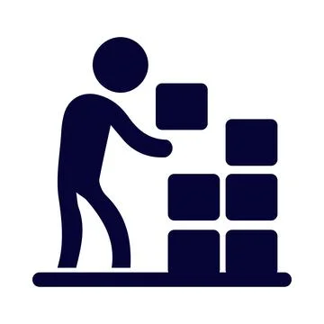 Man, parcel, package, delivery, box, parcel delivery icon 스톡 일러스트