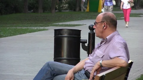Man in The Park Kiev Stock Footage 46182267