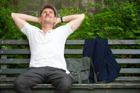 Man in park Foto stock