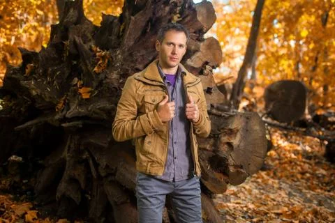 Man in the park Stock Photos