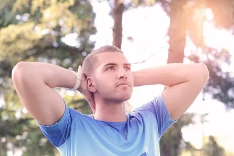 Man at the park. Stock Photos