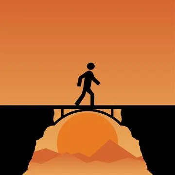 Man passing Stock Illustration