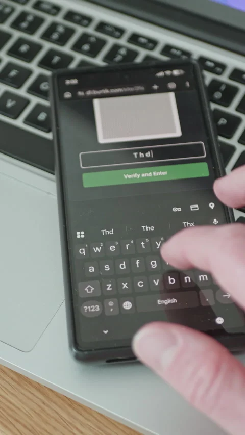 Man passing security check on smartphone to get access granted to encrypted data Stock Footage 335524094