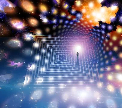 Man path journey Stock Illustration