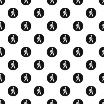 Man on pedestrian crossing pattern, simple style 스톡 일러스트
